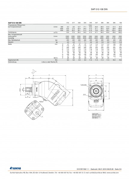 Bild 2 Hydraulikpumpe SAP-017L-N-DL4-L35-S0S-000